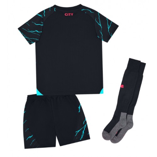 Maillot de foot Manchester City Troisième enfant 2023-24 Manches Courte (+ pantalon court)